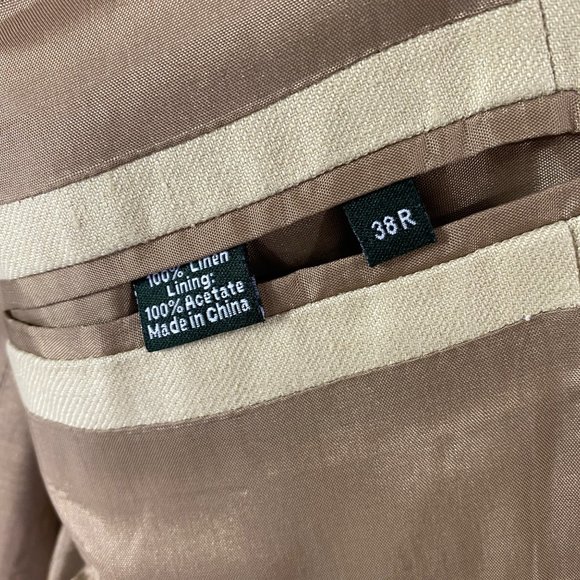 J. Crew Men's Blazer 3 Button Jacket 100% Irish Linen  Size 38R - Picture 11 of 12